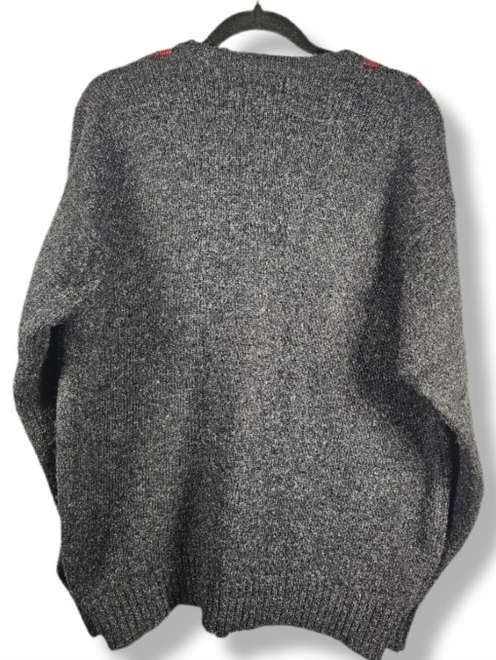 Vintage 90s Lands End 100% Shetland Wool Argyle Sweater Mens L Made in Scotland - Picture 2 of 10